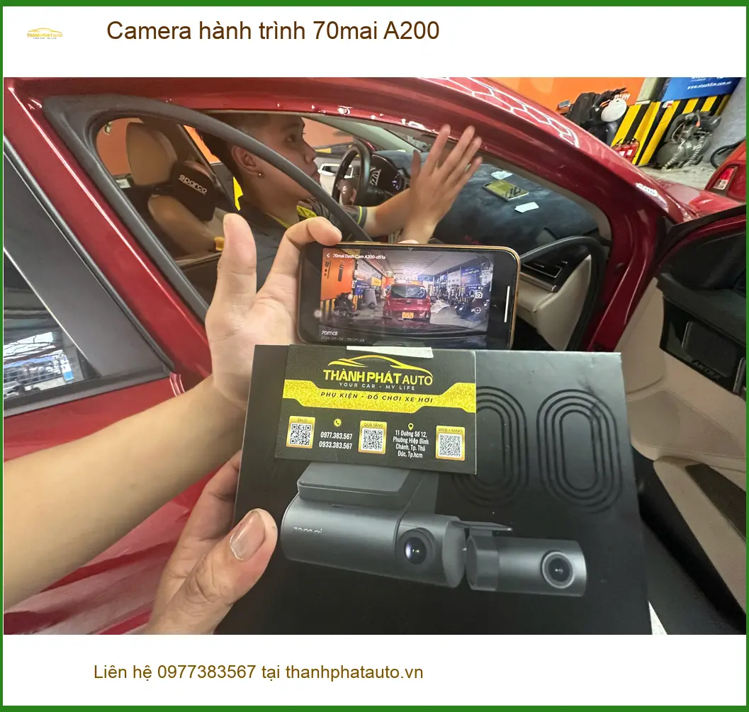 Anh Huy lắp Camera hành trình 70mai A200 cho Mazda 3 tại Quận 3 đảm bảo an toàn