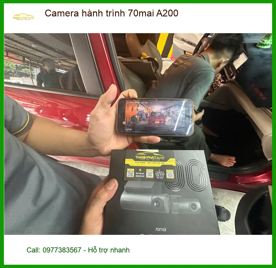 Anh Quang lắp Camera hành trình 70mai A200 cho Hyundai Accent tại Bình Thạnh