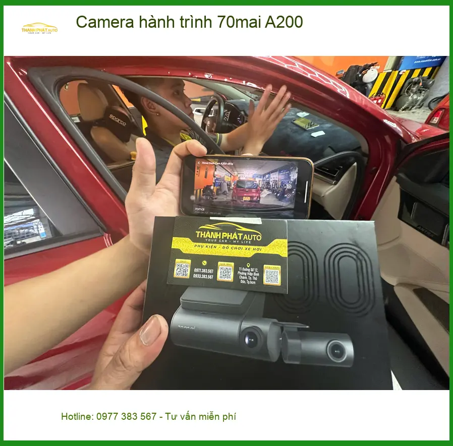 Anh Quang lắp Camera hành trình 70mai A200 cho Hyundai Accent tại Bình Thạnh ảnh thực tế 3