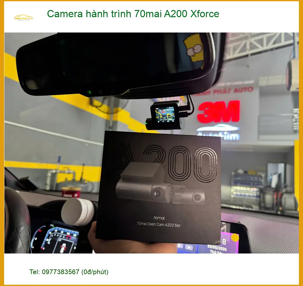 Anh Tấn lắp Camera hành trình 70mai A200 Xforce cho Mazda 3 tại Gò Vấp