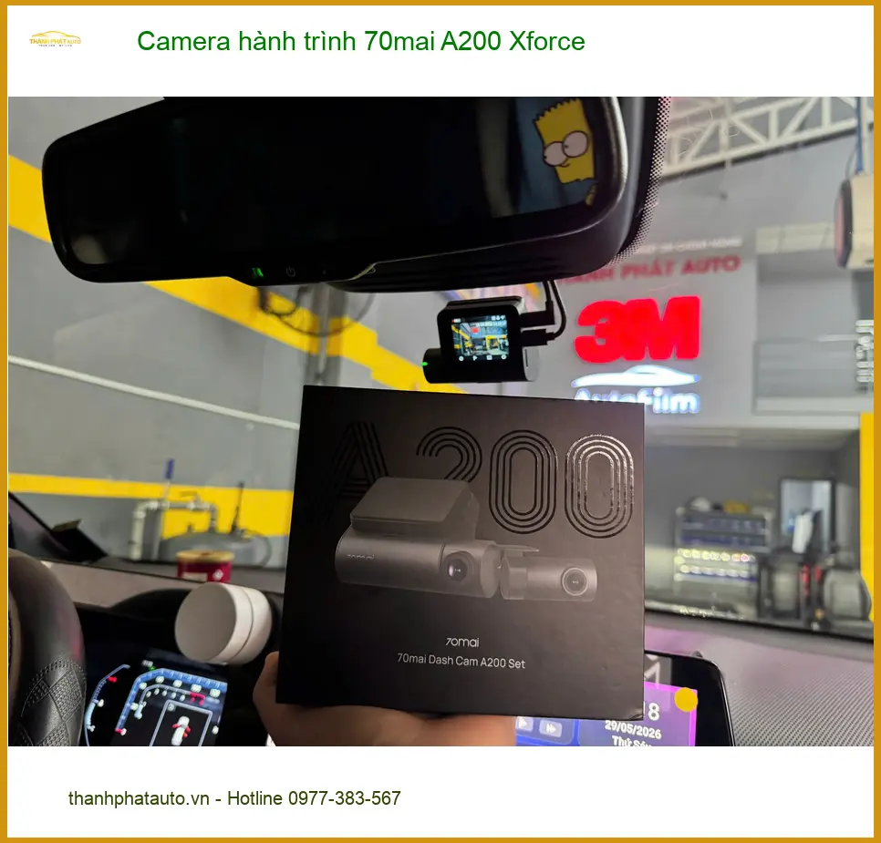Anh Dũng lắp Camera hành trình 70mai A200 Xforce cho Toyota Vios tại Củ Chi ảnh thực tế 3