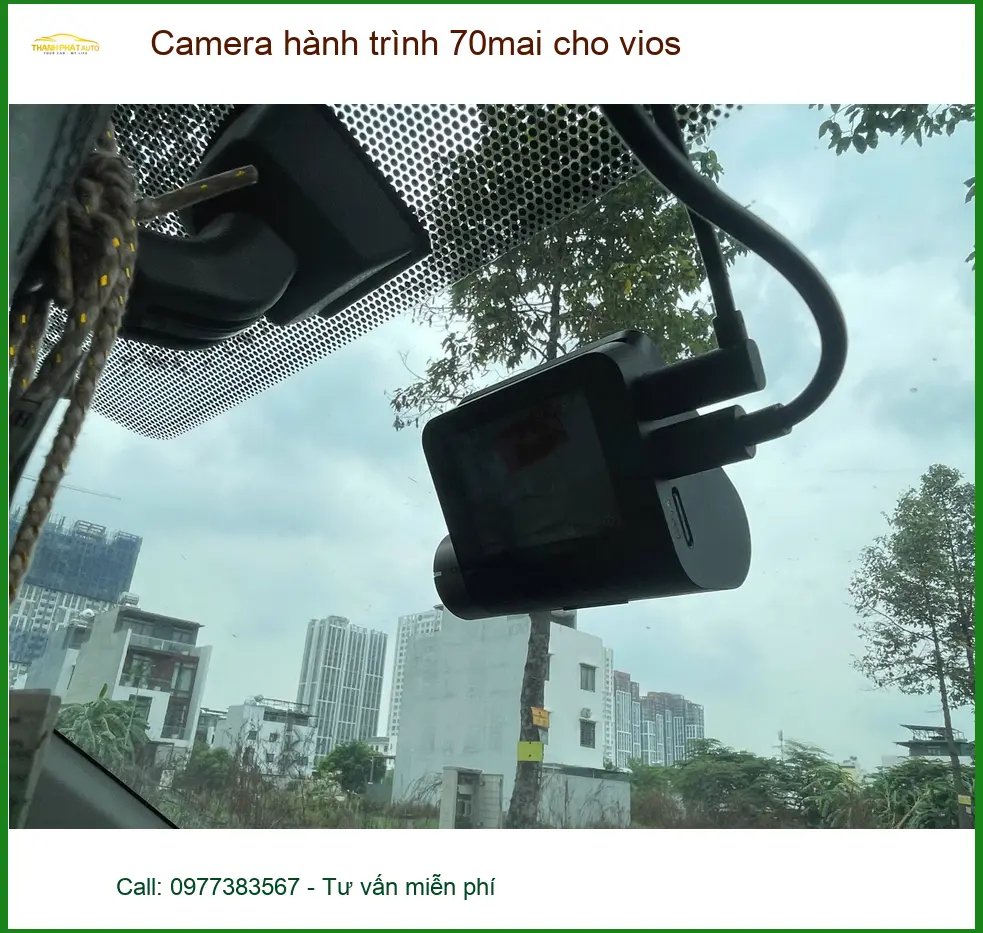 Anh Kiên lắp Camera hành trình 70mai cho Vios tại Quận 8 để đảm bảo an toàn khi lái xe