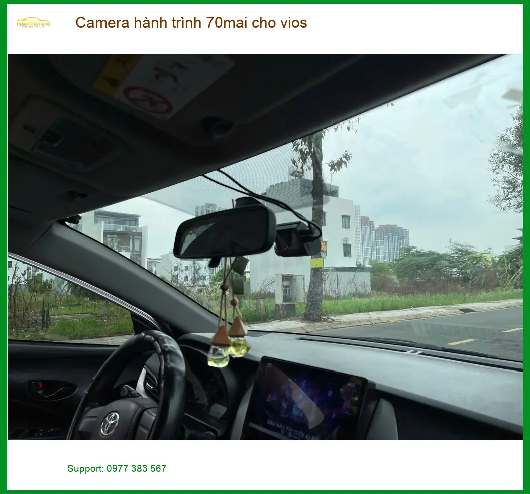 Anh Kiên lắp Camera hành trình 70mai cho Vios tại Quận 8 để đảm bảo an toàn khi lái xe ảnh thực tế 2