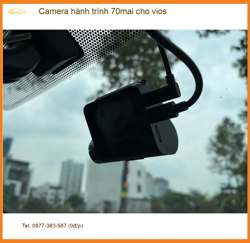 Anh Kiên lắp Camera hành trình 70mai cho Vios tại Quận 8 để đảm bảo an toàn khi lái xe ảnh thực tế 3