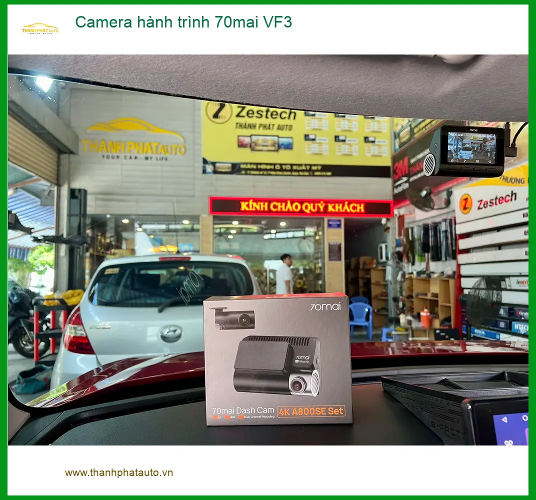 Chị Mai Anh lắp Camera hành trình 70mai cho VinFast VF3 tại Bình Thạnh