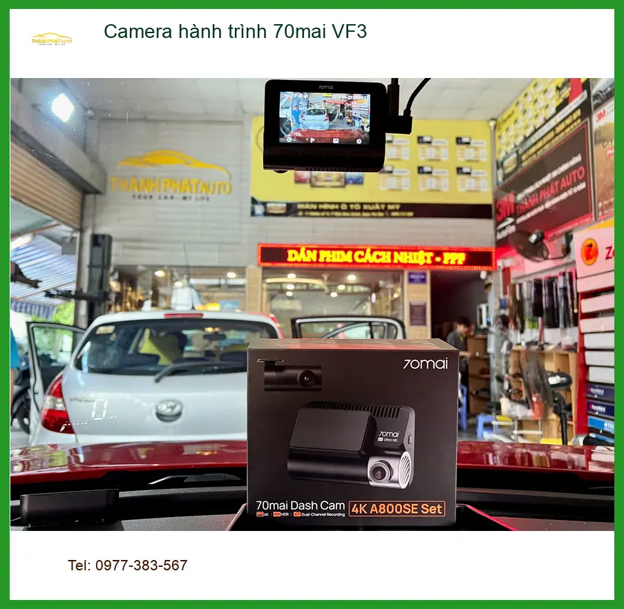 Cô Mai Hương lắp Camera hành trình 70mai VF3 tại Củ Chi