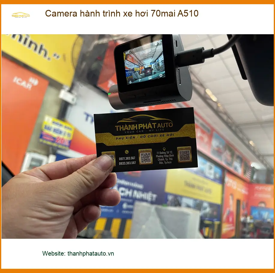 Chú Bình lắp Camera hành trình 70mai A510 cho Honda CR-V tại Quận 12 vì thường đi tỉnh ảnh thực tế 2