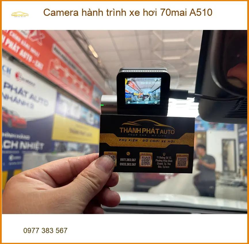 Chú Bình lắp Camera hành trình 70mai A510 cho Honda CR-V tại Quận 12 vì thường đi tỉnh ảnh thực tế 3