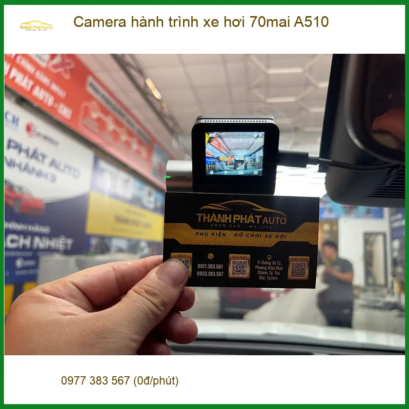 Anh Quân lắp Camera hành trình xe hơi 70mai A510 cho Hyundai Kona tại Quận 1 ảnh thực tế 2