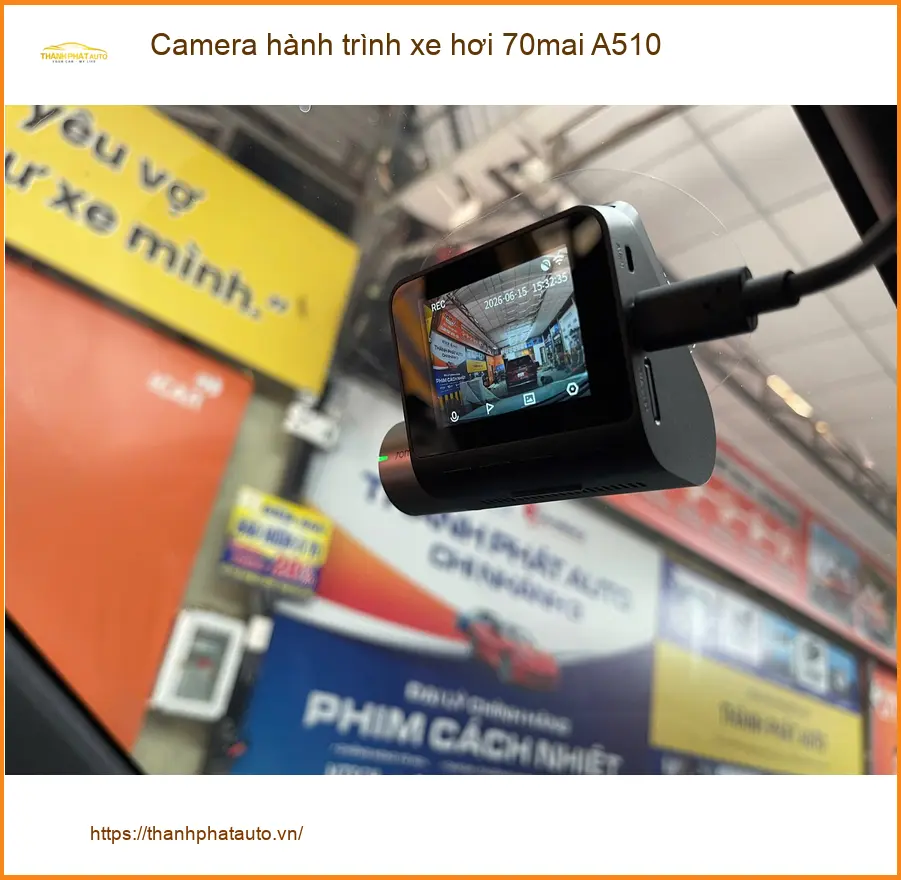 Anh Quân lắp Camera hành trình xe hơi 70mai A510 cho Hyundai Kona tại Quận 1 ảnh thực tế 3