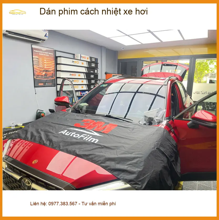 Chú Minh dán phim cách nhiệt Hyundai Santa Fe tại Gò Vấp giảm nóng hiệu quả ảnh thực tế 2