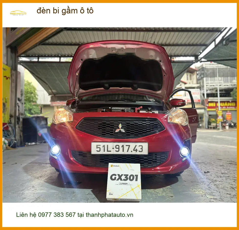 Anh Kiên nâng cấp đèn bi gầm ô tô cho Hyundai Santa Fe tại Quận 12 để tăng sáng