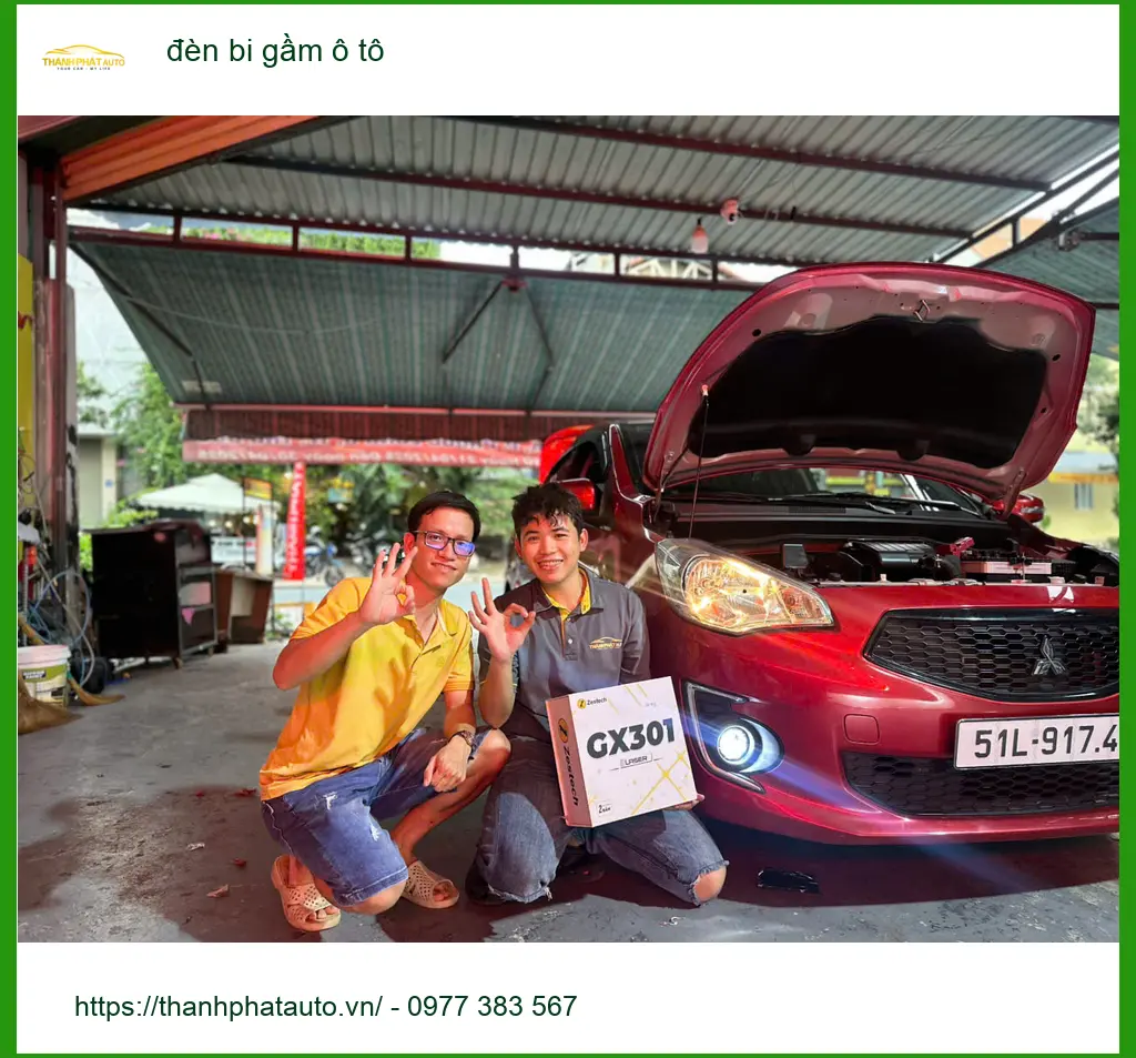 Anh Tùng lắp đèn bi gầm ô tô Hyundai Accent Quận 7 để đi đường thiếu sáng ảnh thực tế 4
