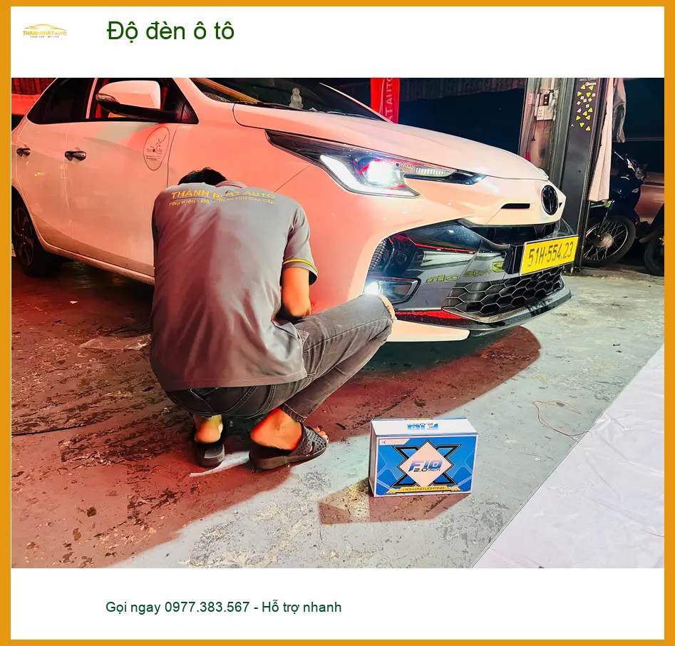 Anh Trọng độ đèn ô tô Hyundai Creta Quận 3 vì đèn zin quá yếu khi đi đêm