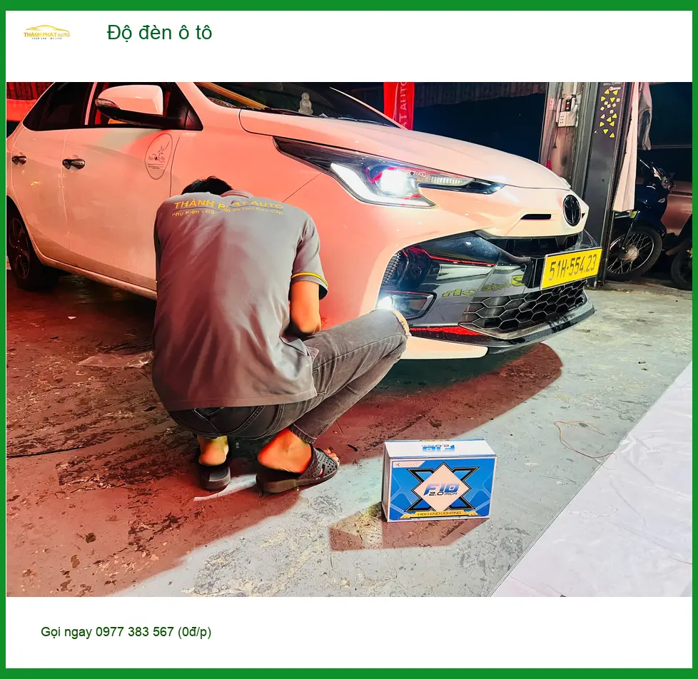 Anh Huy độ đèn ô tô cho Hyundai Elantra tại Nhà Bè vì đèn zin quá tối khi đi đêm ảnh thực tế 5