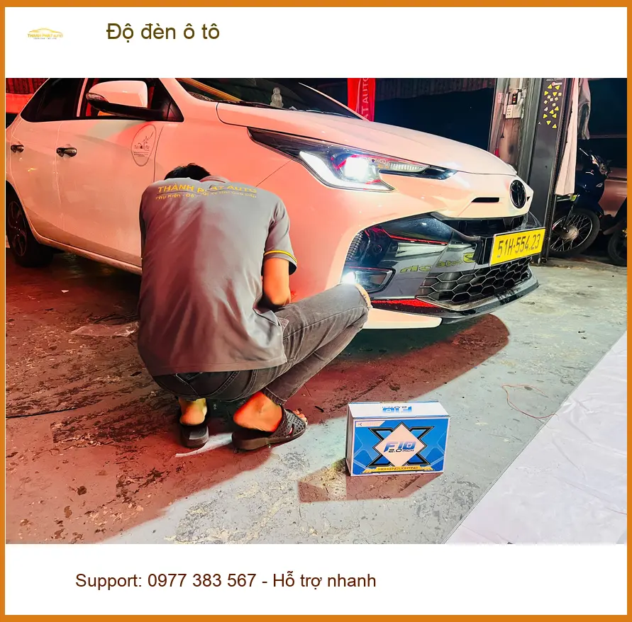 Anh Tuấn Anh độ đèn ô tô cho Honda CRV tại Quận 12 để cải thiện tầm nhìn ban đêm ảnh thực tế 2