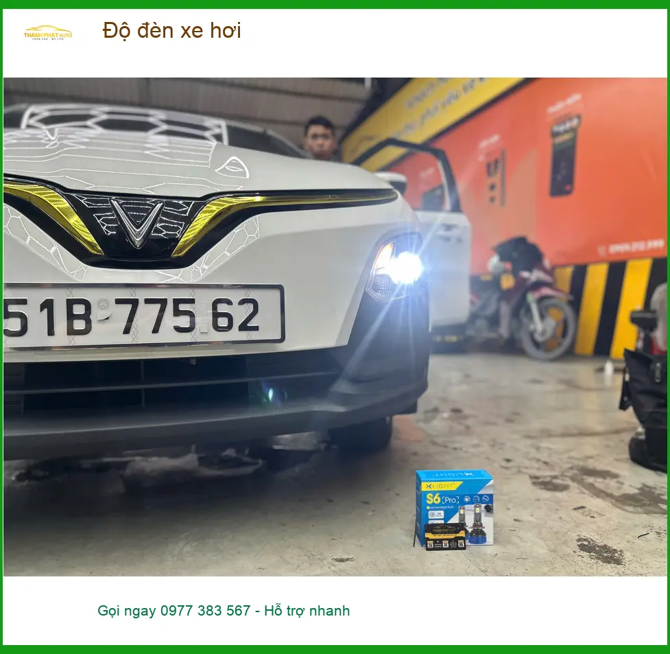 Anh Tú độ đèn xe hơi Hyundai Elantra tại Quận 9 vì đèn zin mờ, khó quan sát