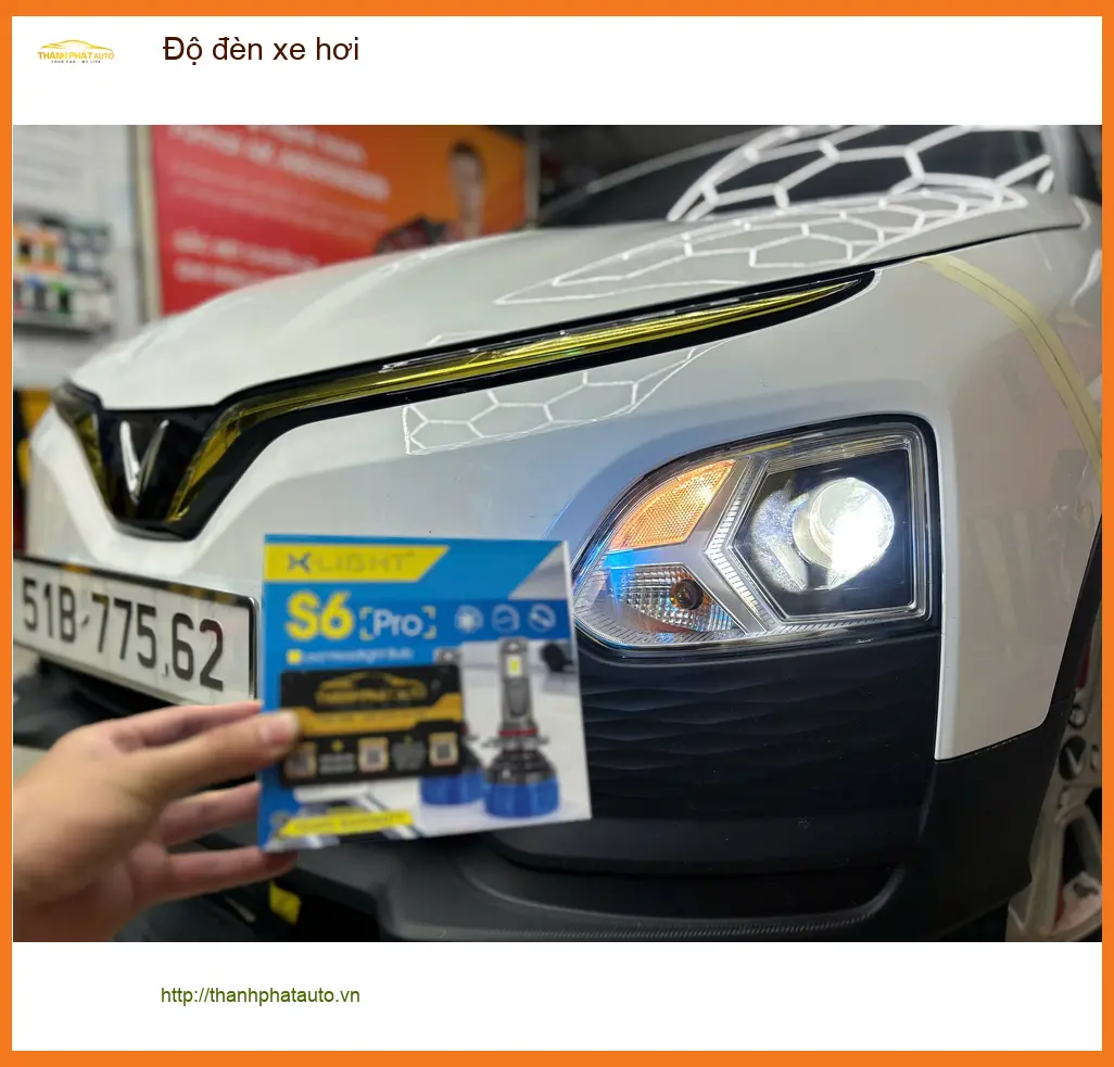 Anh Tú độ đèn xe hơi Hyundai Elantra tại Quận 9 vì đèn zin mờ, khó quan sát ảnh thực tế 2