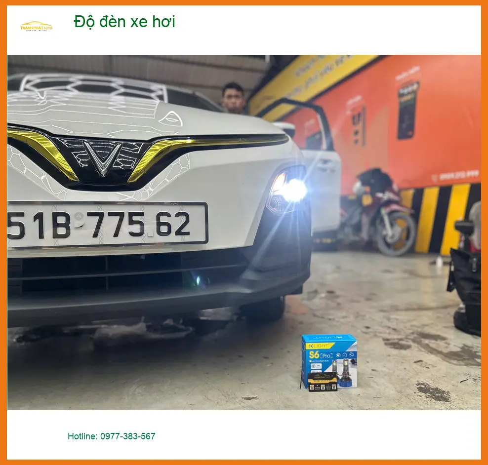 Chú Hùng độ đèn Mazda CX-5 Quận 6 cải thiện tầm nhìn khi lái xe mưa