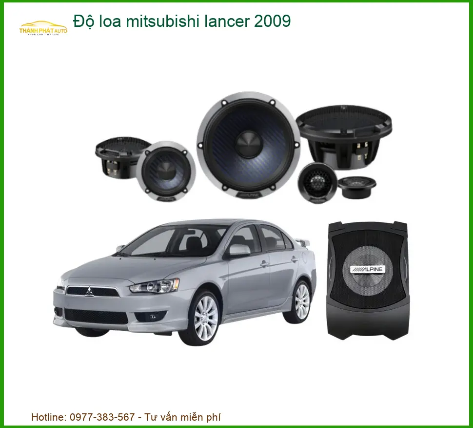 Độ Loa Mitsubishi Lancer 2009 - Địa Chỉ Gắn Loa Ô Tô Chính Hãng Giá Tốt TPHCM