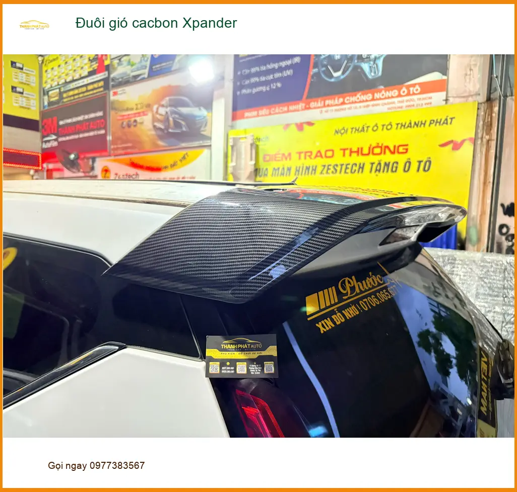Anh Minh độ đuôi gió cacbon cho Mitsubishi Xpander tại Quận 2 tăng tính thể thao ảnh thực tế 2