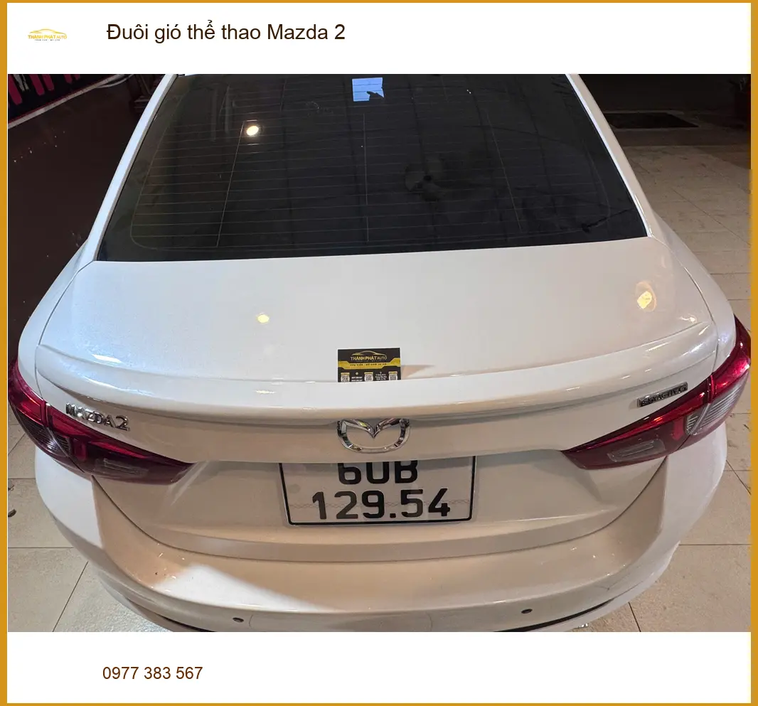 Cô Giang độ đuôi gió thể thao Mazda 2 chính hãng tại Quận 12 để xe nổi bật ảnh thực tế 2