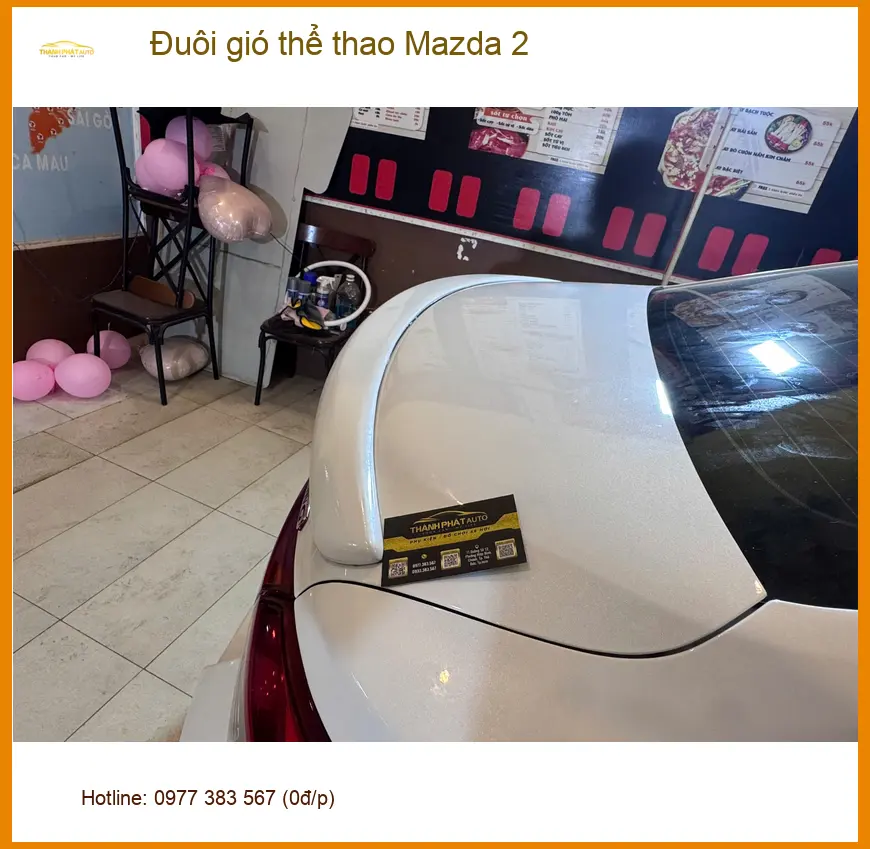 Cô Giang độ đuôi gió thể thao Mazda 2 chính hãng tại Quận 12 để xe nổi bật ảnh thực tế 4