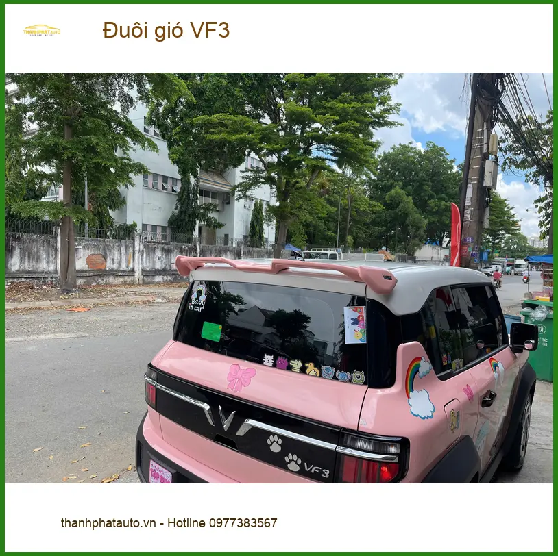 Anh Quang lắp đuôi gió VinFast VF3 tại Hóc Môn để tăng tính thể thao ảnh thực tế 2