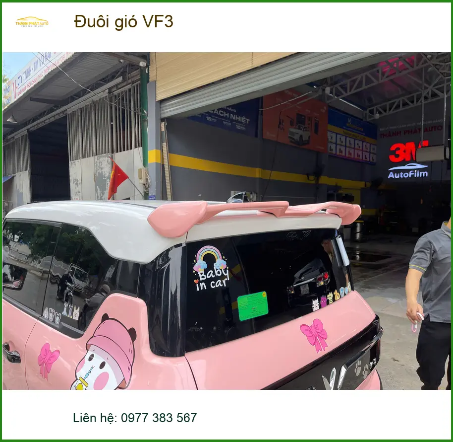 Anh Huy VF3 lắp đuôi gió tại Quận 1 muốn xe thêm phần thể thao