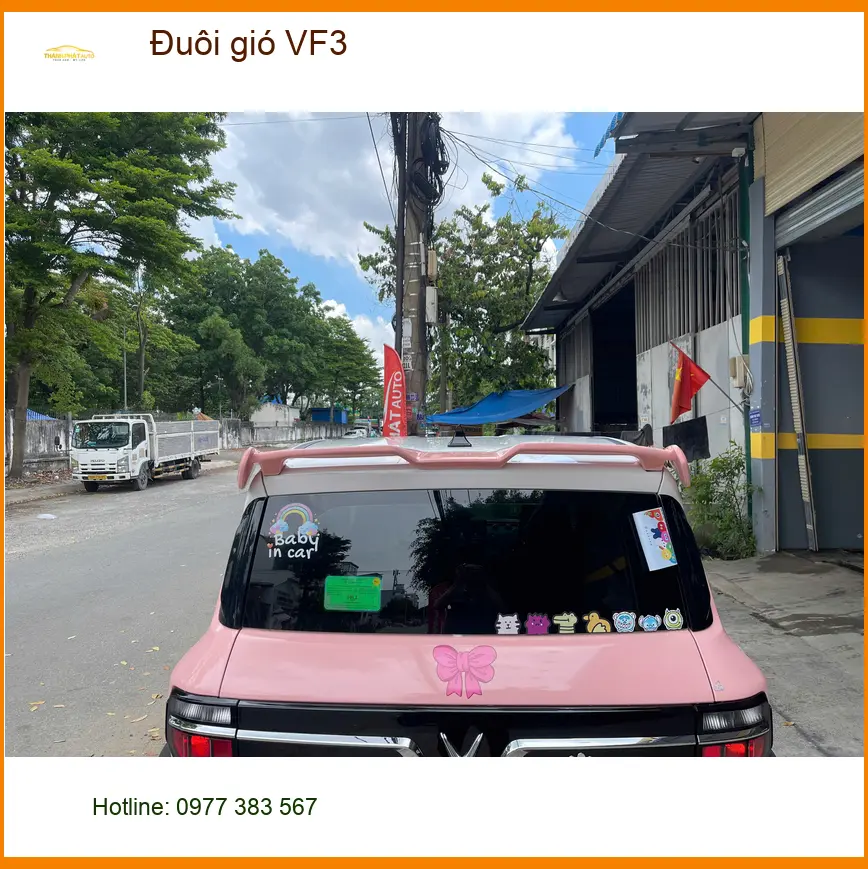 Anh Khang lắp đuôi gió VinFast VF3 tại Quận Tân Phú để tăng vẻ thể thao, cá tính ảnh thực tế 4