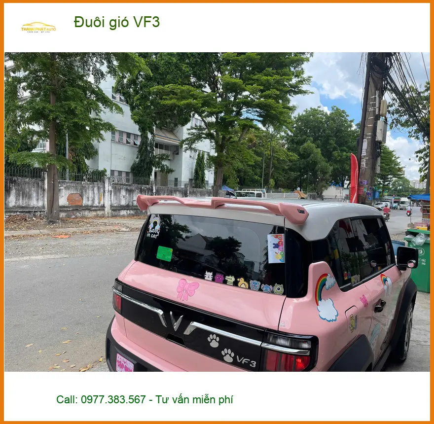 Anh Khôi lắp đuôi gió VF3 tại Quận 4 để xe thêm phong cách và ổn định ảnh thực tế 3
