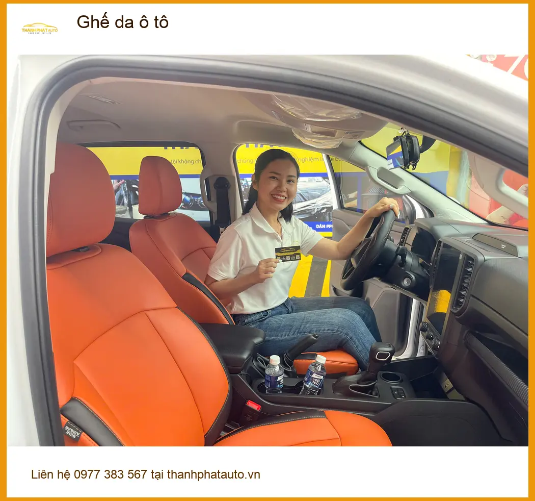 Chị Hương Giang bọc ghế da ô tô Hyundai Accent tại Quận Huyện Nhà Bè để làm mới không gian xe ảnh thực tế 5