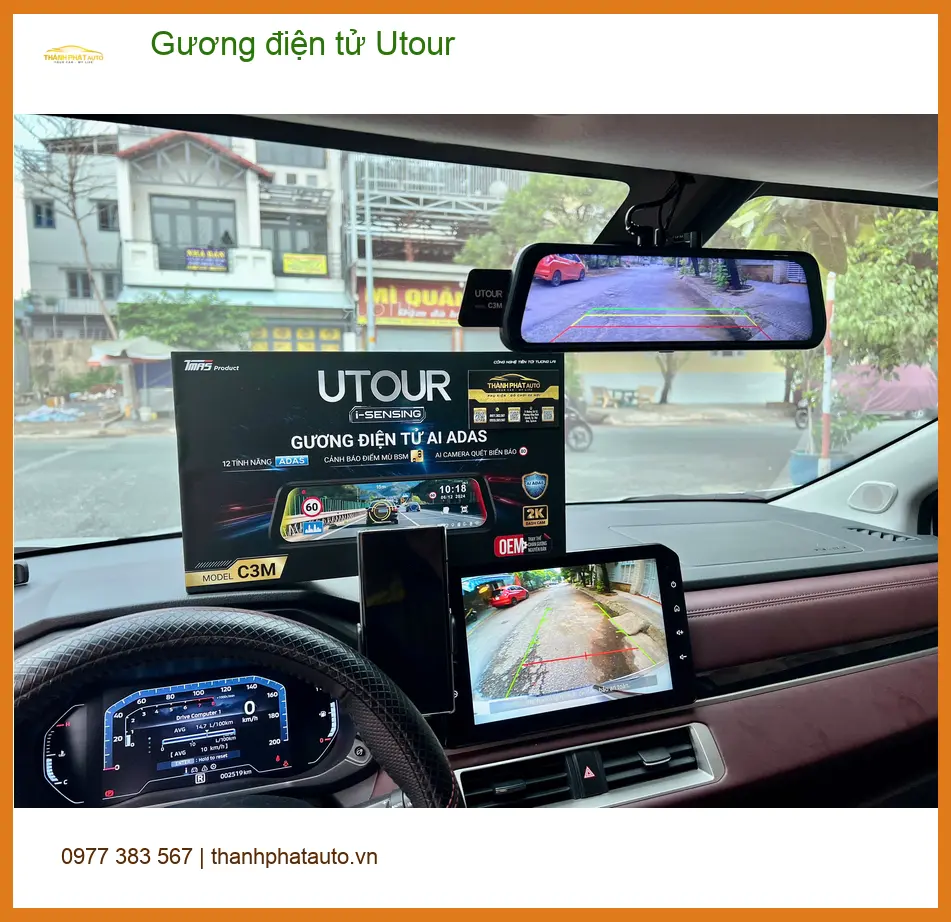 Chị Lan Anh lắp gương điện tử Utour cho Kia Seltos tại Quận Thủ Đức ảnh thực tế 4
