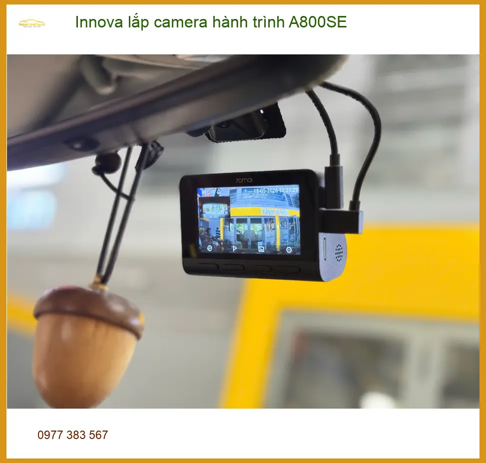 Anh Khải lắp camera hành trình A800SE cho Innova tại Quận 9 để yên tâm lái xe ảnh thực tế 4