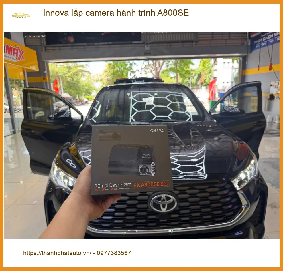 Anh Lâm lắp camera hành trình A800SE cho Innova tại Hóc Môn ảnh thực tế 2