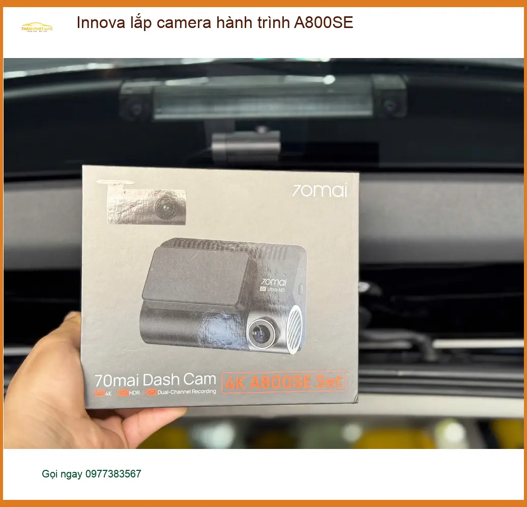 Anh Lâm lắp camera hành trình A800SE cho Innova tại Hóc Môn ảnh thực tế 3