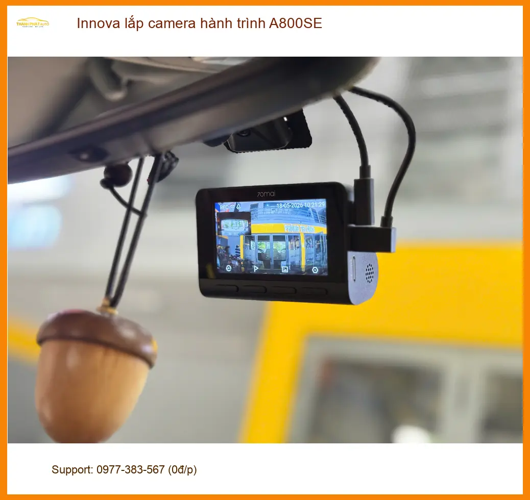 Chú Phước lắp camera hành trình A800SE cho Innova tại Quận 12 ảnh thực tế 5