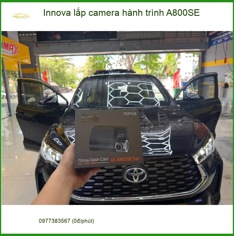 Anh Kiên lắp camera hành trình A800SE cho Innova tại Tân Phú yên tâm ảnh thực tế 2