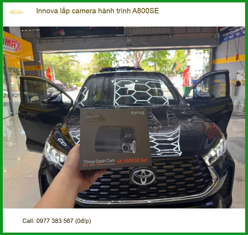 Chú Phú lắp camera hành trình A800SE cho Innova Quận 6 để tiện theo dõi