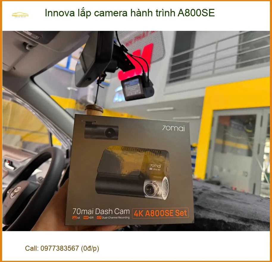 Chú Phú lắp camera hành trình A800SE cho Innova Quận 6 để tiện theo dõi ảnh thực tế 2