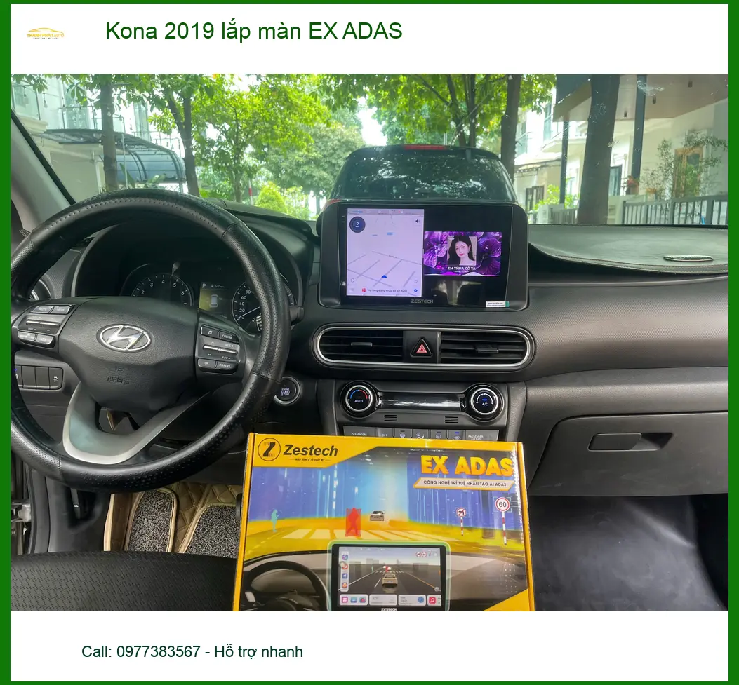 Anh Hoàng Nam lắp màn hình EX ADAS cho Kona 2019 tại Quận 5 để nâng cao an toàn ảnh thực tế 2