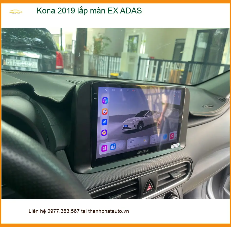 Anh Hoàng Nam lắp màn hình EX ADAS cho Kona 2019 tại Quận 5 để nâng cao an toàn ảnh thực tế 4