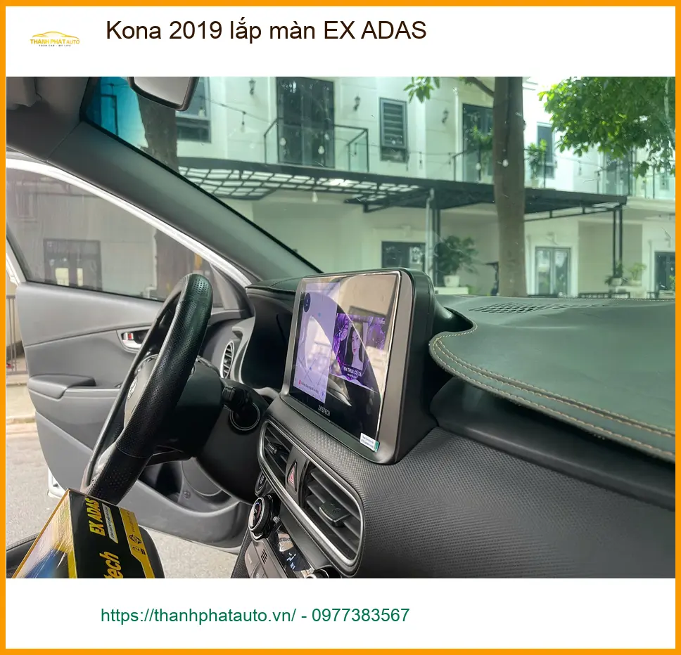 Anh Thiên lắp màn hình EX ADAS cho Kona 2019 tại Quận 2 để di chuyển an toàn hơn ảnh thực tế 3