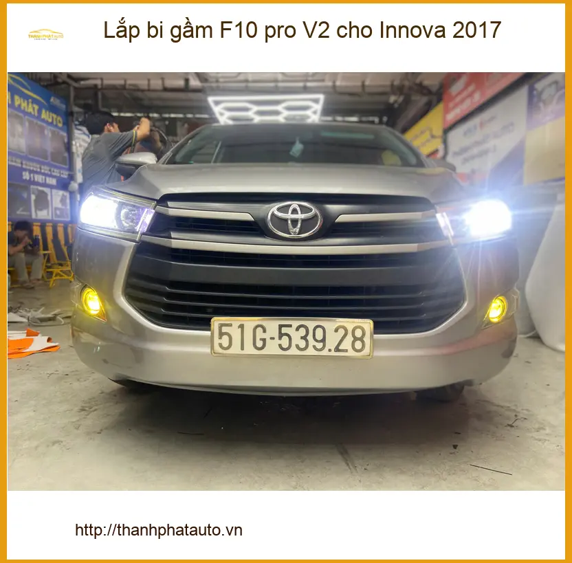 Anh Minh độ bi gầm F10 pro V2 cho Innova 2017 tại Q.12 để tăng sáng ảnh thực tế 2