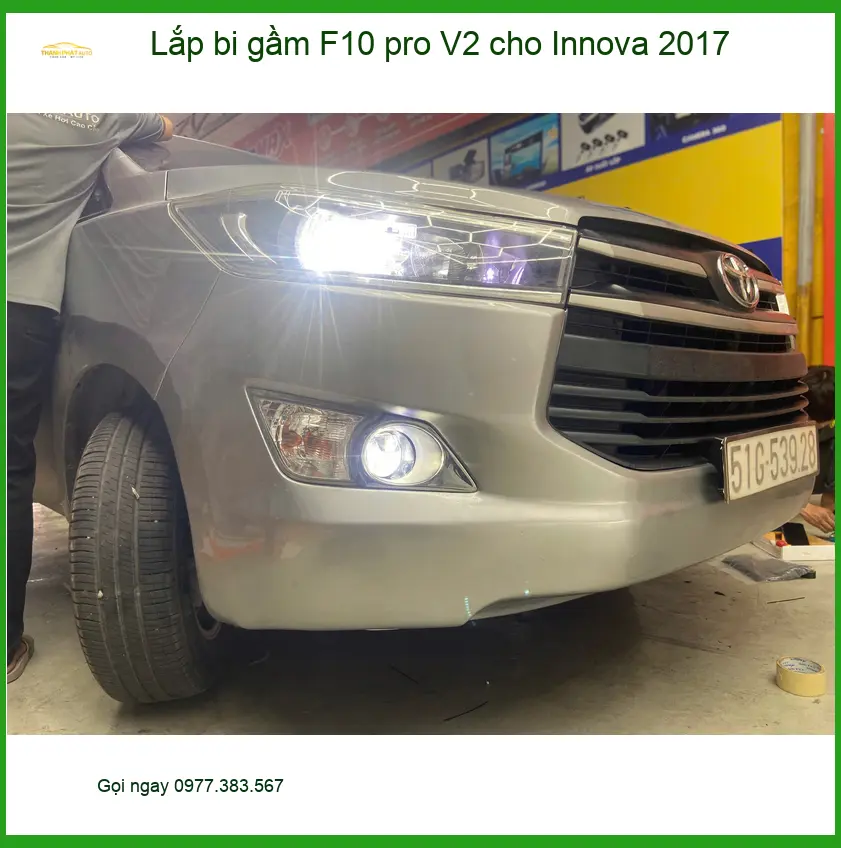 Anh Minh độ bi gầm F10 pro V2 cho Innova 2017 tại Q.12 để tăng sáng ảnh thực tế 3