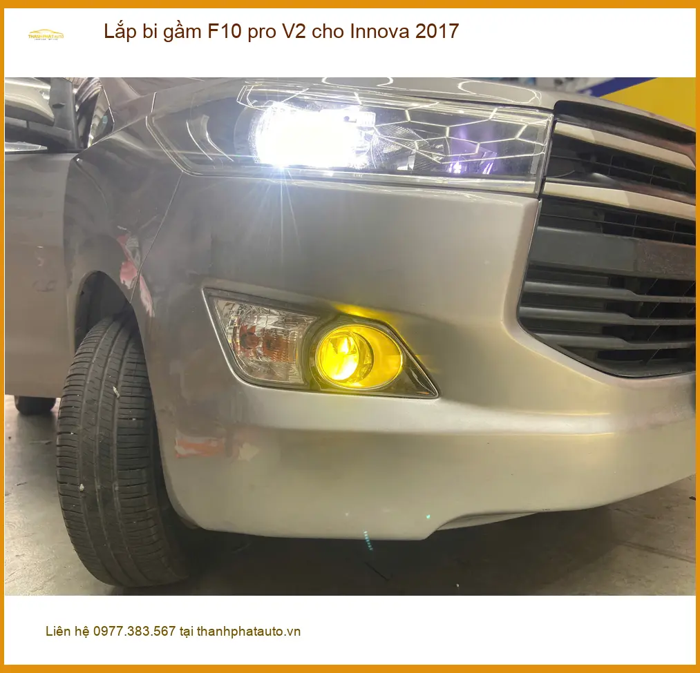 Anh Minh độ bi gầm F10 pro V2 cho Innova 2017 tại Q.12 để tăng sáng ảnh thực tế 4