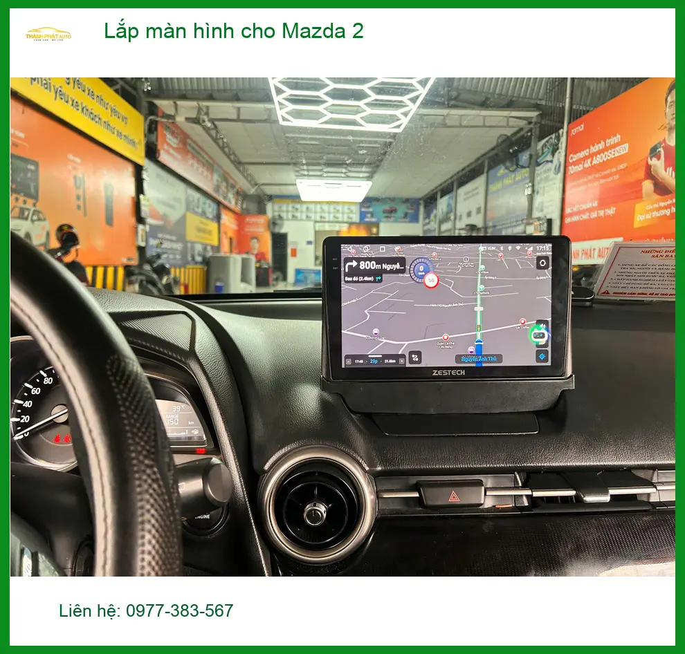 Anh Khang lắp màn hình cho Mazda 2 tại Quận 6 vì màn hình cũ đã hỏng cảm ứng ảnh thực tế 2