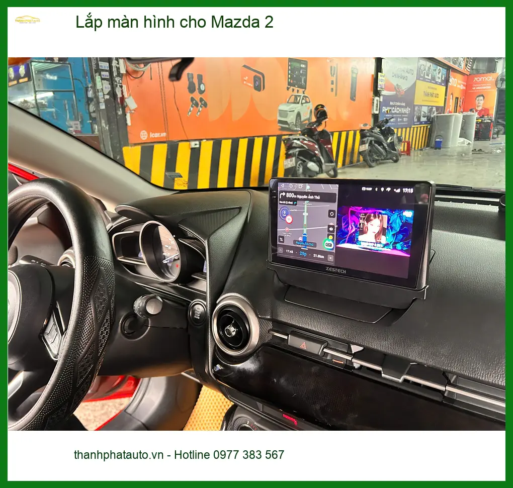 Anh Tấn lắp màn hình cho Mazda 2 tại Quận 3 để nâng cao trải nghiệm giải trí ảnh thực tế 2