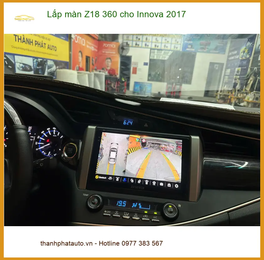 Anh Minh Innova 2017 lắp màn Z18 360 tại Tân Bình để lái xe an toàn ảnh thực tế 2