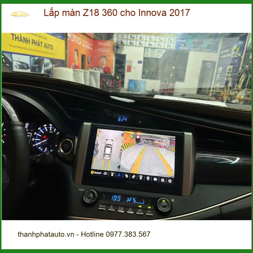 Anh Kiên lắp màn Z18 360 cho Innova 2017 tại Hóc Môn để lái xe an toàn hơn